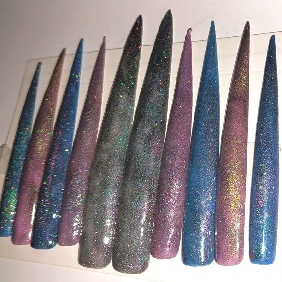 Hand crafted custom 10pc xxxl acrylic press on nails - Picture 4 of 8